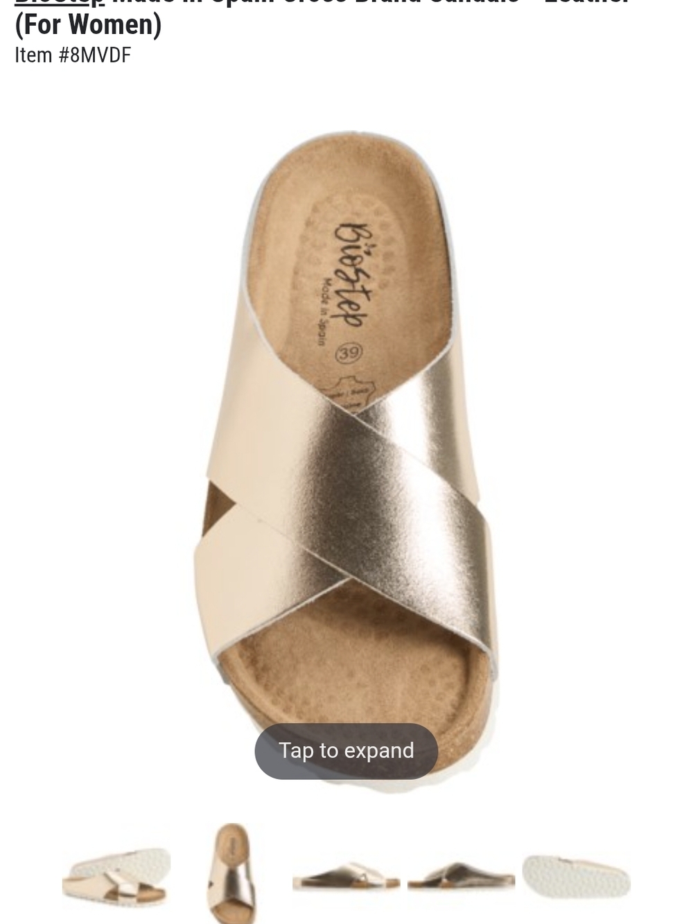 Women’s Biostep Gold Sandals 40 9.5  Made In Spain
